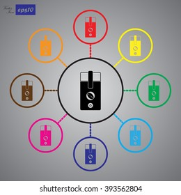 electric coffee mill icon