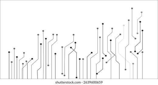 electric communication background on white background