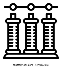 Electric commutator icon. Outline electric commutator vector icon for web design isolated on white background