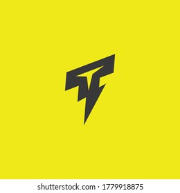 Electric company flat logo design modern and minimalist for start up  and company