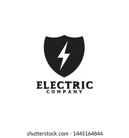 Electric company logo design vector template