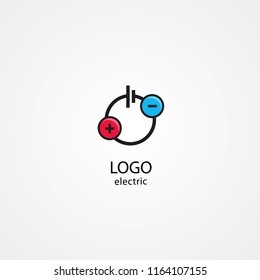 Electric company vector logo. Logotype design template