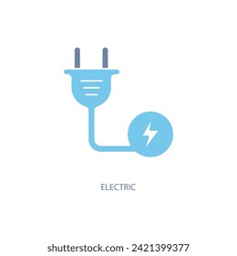 electric concept line icon. Simple element illustration. electric concept outline symbol design.