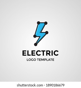 Electric connection logo design. It is suitable for companies in the fields of electricity, electric service, electric cars.
