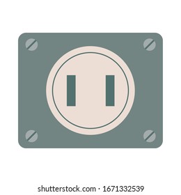 electric connection socket isolated icon vector illustration design
