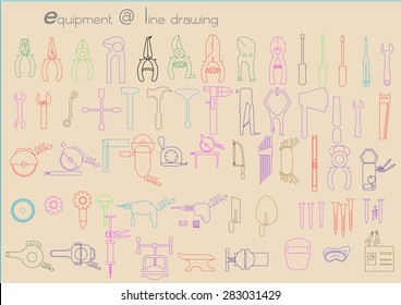 electric or construction equipment line drawing