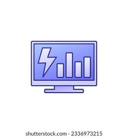 electric consumption icon with outline
