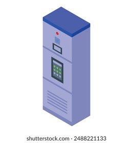 Electric control panel showing different information with buttons for controlling power supply