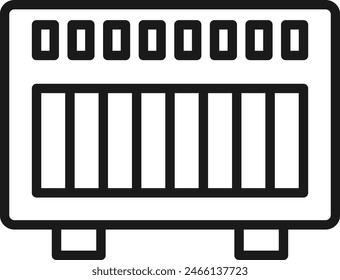 Electric convector heater room icon