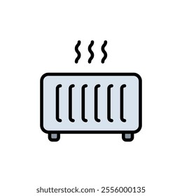 Electric convector heating icon. Home Heating Icon. Hvac system color sign. Simple concept for your logo web mobile app UI design. Vector outline illustration.