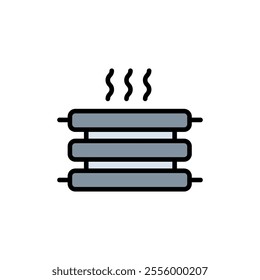 Electric convector heating icon. Home Heating Icon. Hvac system color sign. Simple concept for your logo web mobile app UI design. Vector outline illustration.