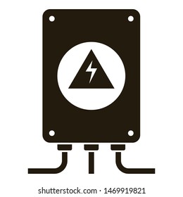 Electric convertor icon. Simple illustration of electric convertor vector icon for web design isolated on white background