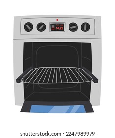 Electric cooking oven flat icon Kitchen utensil. Vector illustration