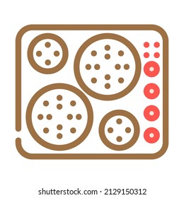 electric cooktop color icon vector. electric cooktop sign. isolated symbol illustration