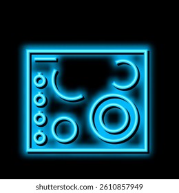 electric cooktop neon light sign vector. electric cooktop illustration