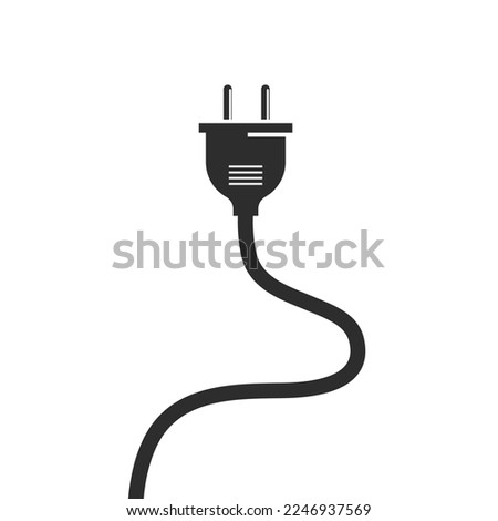 electric cord black icon vector design