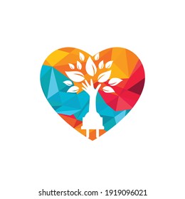 Electric cord and hand tree vector logo design.