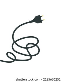 electric cord with tangled cable vector illustration design  template