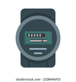 Icono de contador eléctrico. Ilustración plana del icono del vector de contador eléctrico aislado en el fondo blanco