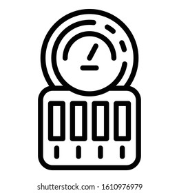 Electric counter icon. Outline electric counter vector icon for web design isolated on white background