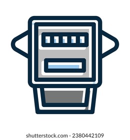 Electric Counter Vector Thick Line Filled Dark Colors Icons For Personal And Commercial Use.
