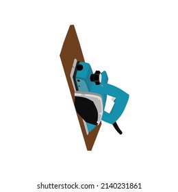 electric crab machine vector on white background