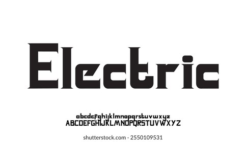 
Electric, Creative modern technology alphabet fonts. Abstract typography urban sport, techno , fashion, digital, future creative logo font. vector illustration
