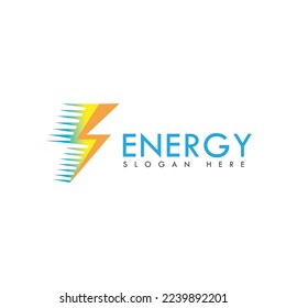 Electric current energy logo design