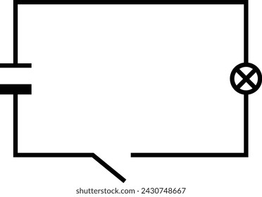 Electric Current Flow Line Diagram