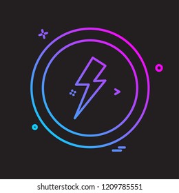 Electric current icon design vector