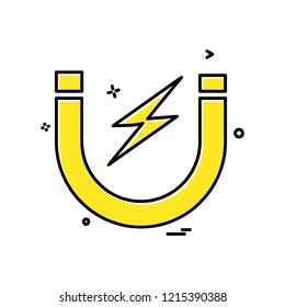 Electric current icon design vector