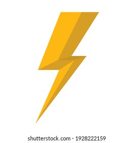 electric current icon, thunderbolt sign	