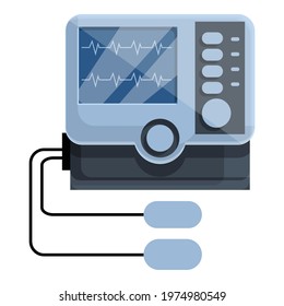 Electric defibrillator icon. Cartoon of Electric defibrillator vector icon for web design isolated on white background
