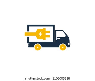 Electric Delivery Icon Logo Design Element