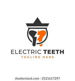 design de logotipo de saúde dental elétrica