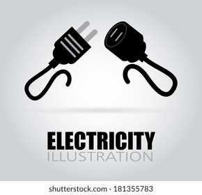 electric design over gray background, vector illustration