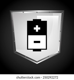 Electric design over gray background vector illustration.