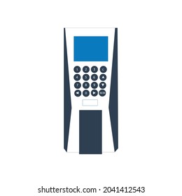 Icono de control de acceso a puertas digitales eléctricas. Vector de pasos simple editable que se puede usar para elementos web e impresos.