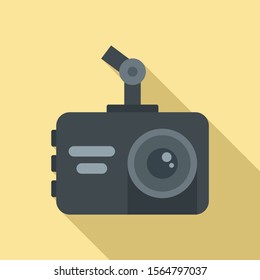 Electric digital recorder icon. Flat illustration of electric digital recorder vector icon for web design