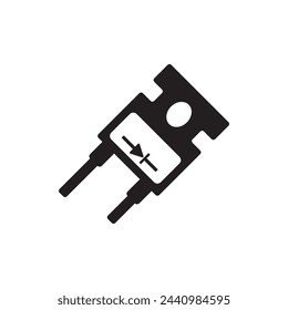 Diseño de ilustración vectorial de icono de diodo eléctrico