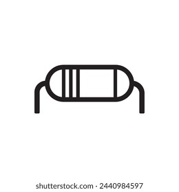 Diseño de ilustración vectorial de icono de diodo eléctrico