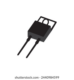Diseño de ilustración vectorial de icono de diodo eléctrico