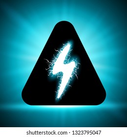 Electric discharge shocked effect for design. Power electrical energy lightning spark or electricity effects realistic isolated blitz vector illustration on checkered background