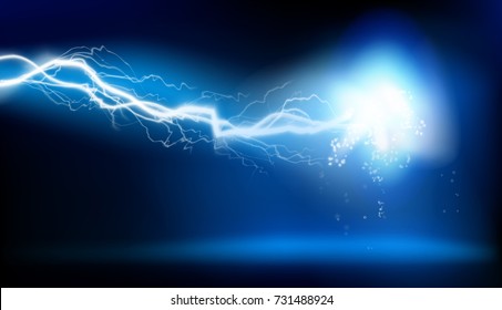 Electric discharge. Vector illustration.  