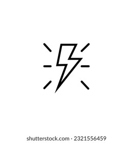 Electric discharge. Vector linear icon isolated on white background.