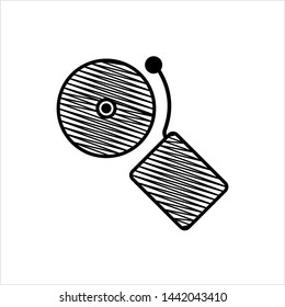 Electric Door Bell Vector Art Illustration