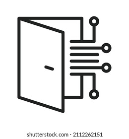 Electric Door icon vector image. Can also be used for Physical Fitness. Suitable for mobile apps, web apps and print media.