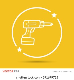 Electric drill color doodle