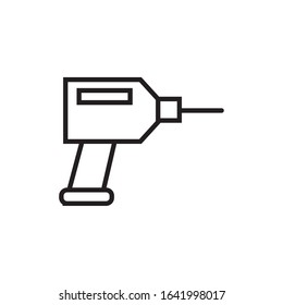 electric drill construction tool line style vector illustration design