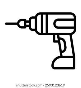 Electric Drill Glyph Icon Design For Personal nad Commercial Use